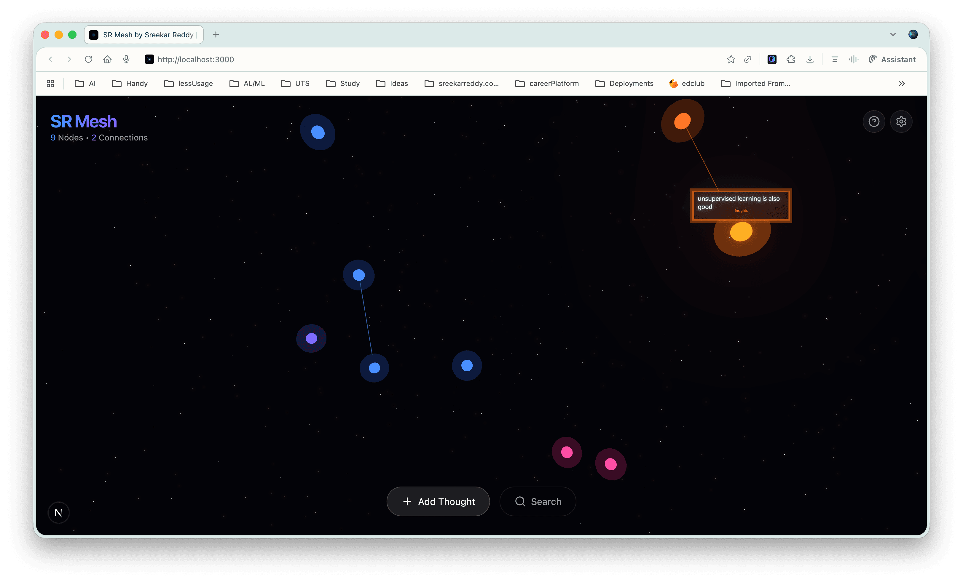 SR Mesh – Local-First 3D Knowledge Graph Cover