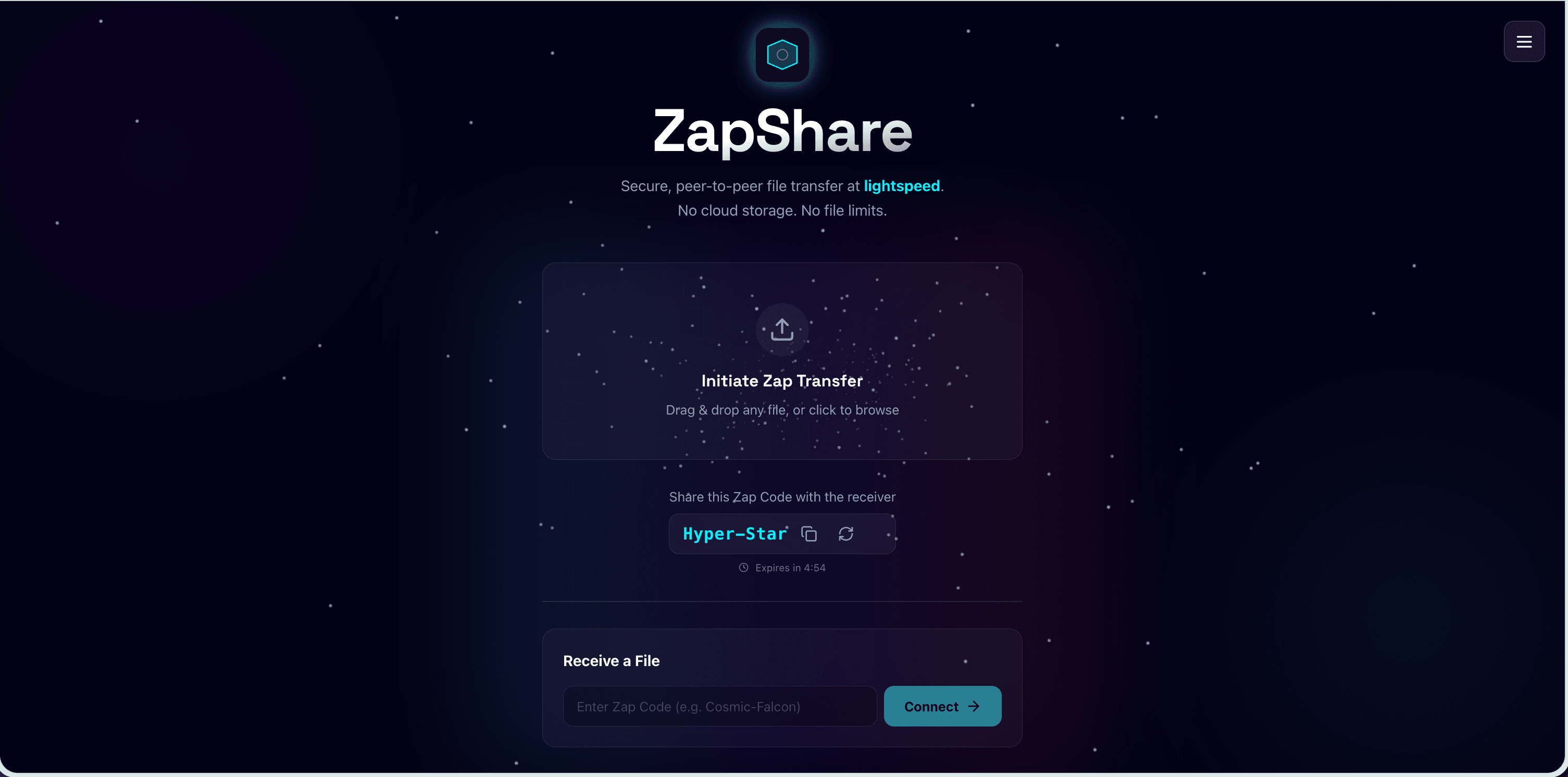 SR ZapShare – Secure P2P File Transfer Cover
